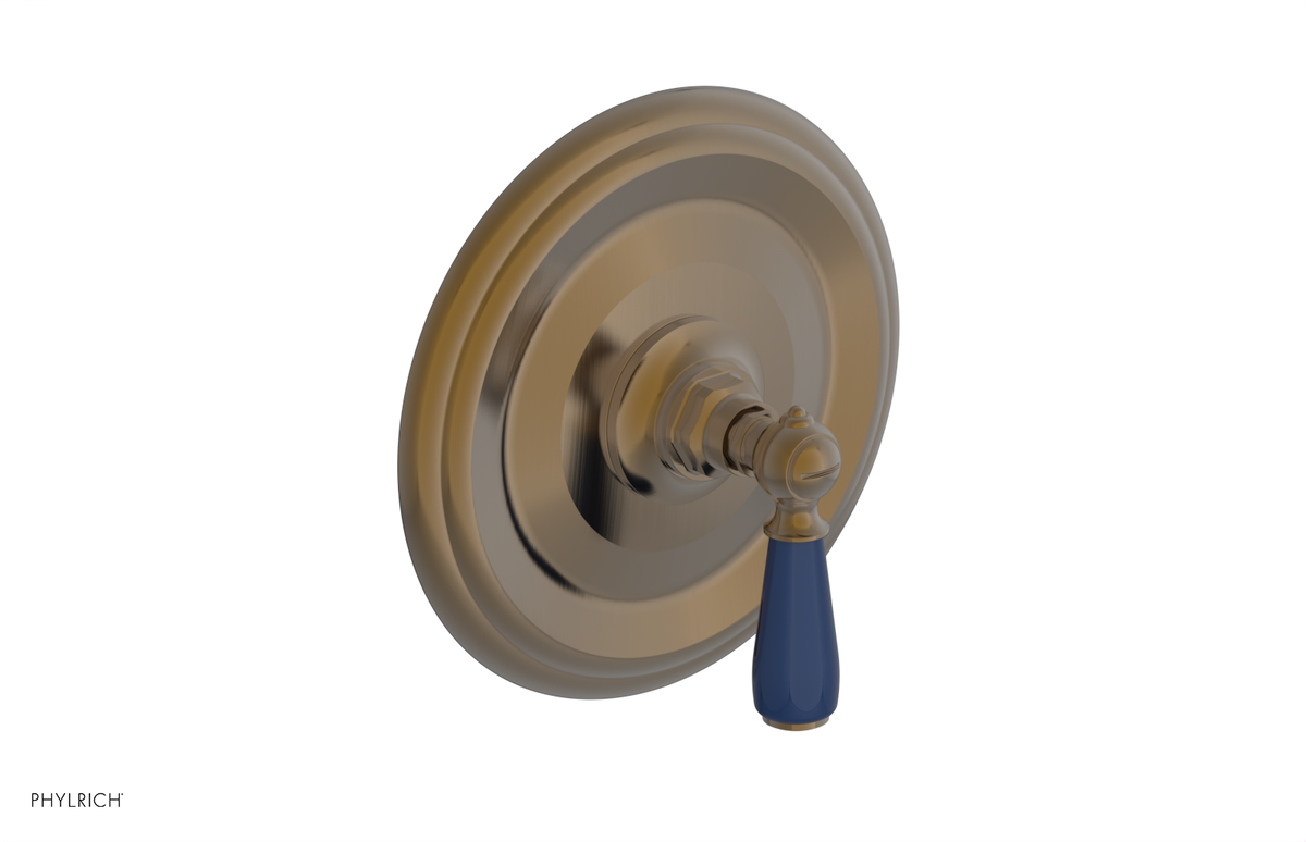 JAMESTOWN - Thermostatic Shower Trim - Lever Handle with "Navy Blue" Accents 4-735