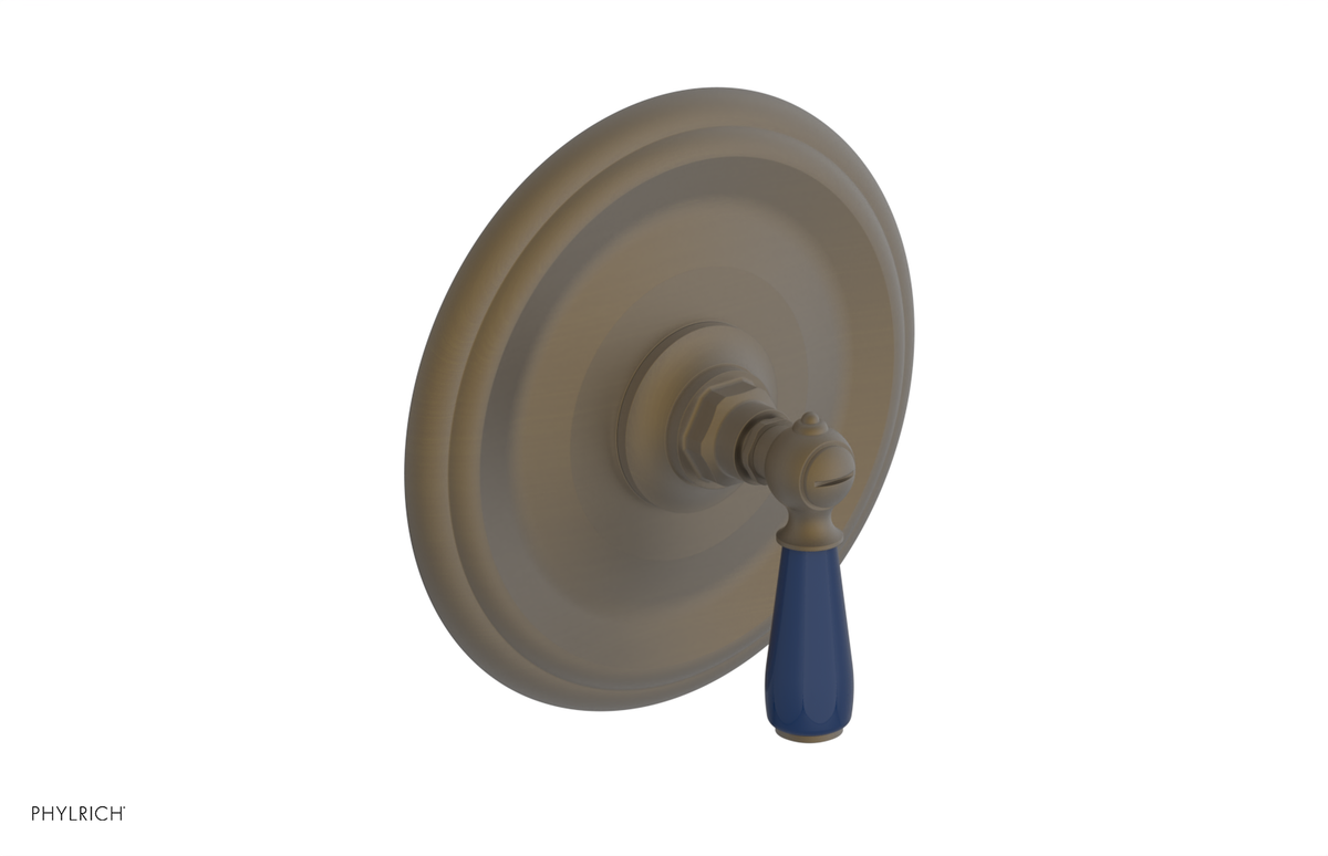 JAMESTOWN - Thermostatic Shower Trim - Lever Handle with "Navy Blue" Accents 4-735