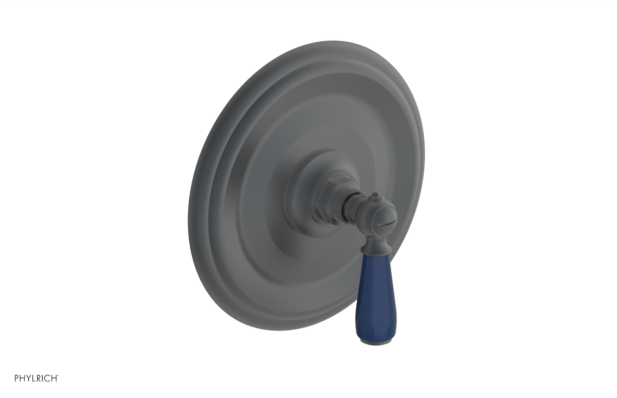 JAMESTOWN - Thermostatic Shower Trim - Lever Handle with "Navy Blue" Accents 4-735