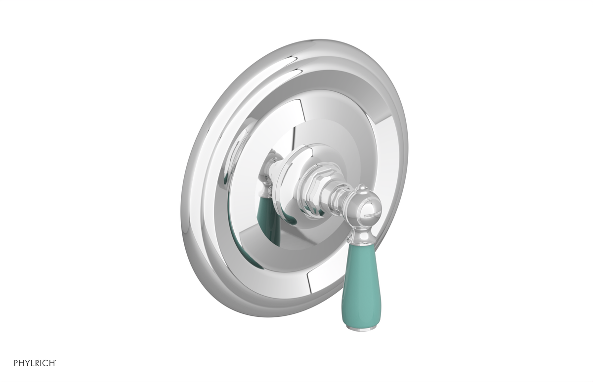 JAMESTOWN - Thermostatic Shower Trim - Lever Handle with "Turqoise" Accents 4-735