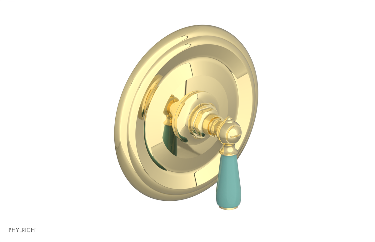 JAMESTOWN - Thermostatic Shower Trim - Lever Handle with "Turqoise" Accents 4-735