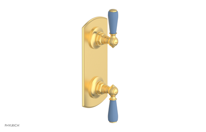 JAMESTOWN - Thermostatic Valve with Volume Control or Diverter with "Light Blue" Accents 4-738