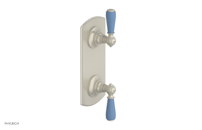 JAMESTOWN - Thermostatic Valve with Volume Control or Diverter with "Light Blue" Accents 4-738