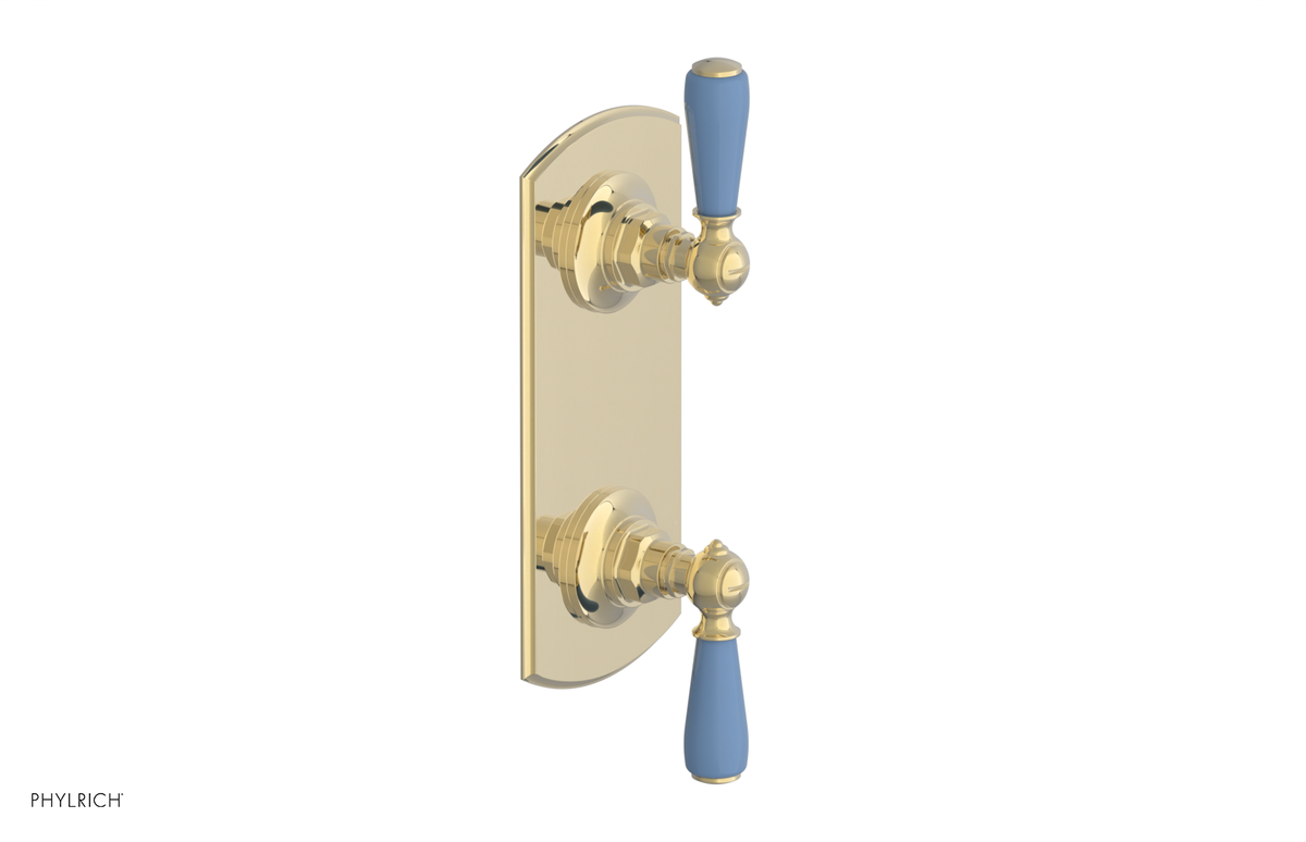 JAMESTOWN - Thermostatic Valve with Volume Control or Diverter with "Light Blue" Accents 4-738