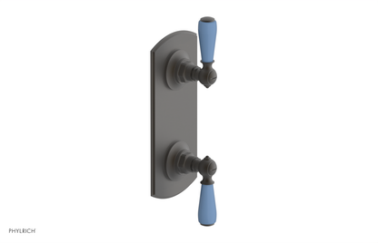 JAMESTOWN - Thermostatic Valve with Volume Control or Diverter with "Light Blue" Accents 4-738