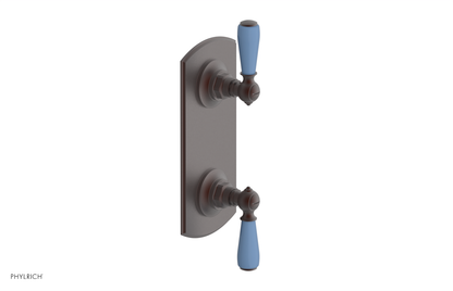 JAMESTOWN - Thermostatic Valve with Volume Control or Diverter with "Light Blue" Accents 4-738