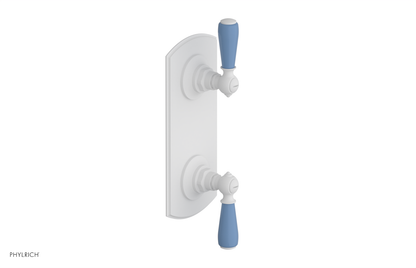 JAMESTOWN - Thermostatic Valve with Volume Control or Diverter with "Light Blue" Accents 4-738