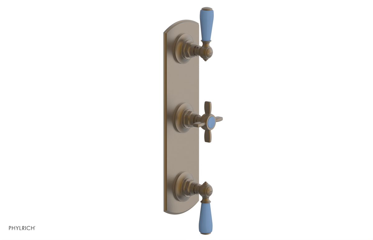 JAMESTOWN - Thermostatic Valve with Two Volume Control with "Light Blue" Accents 4-740