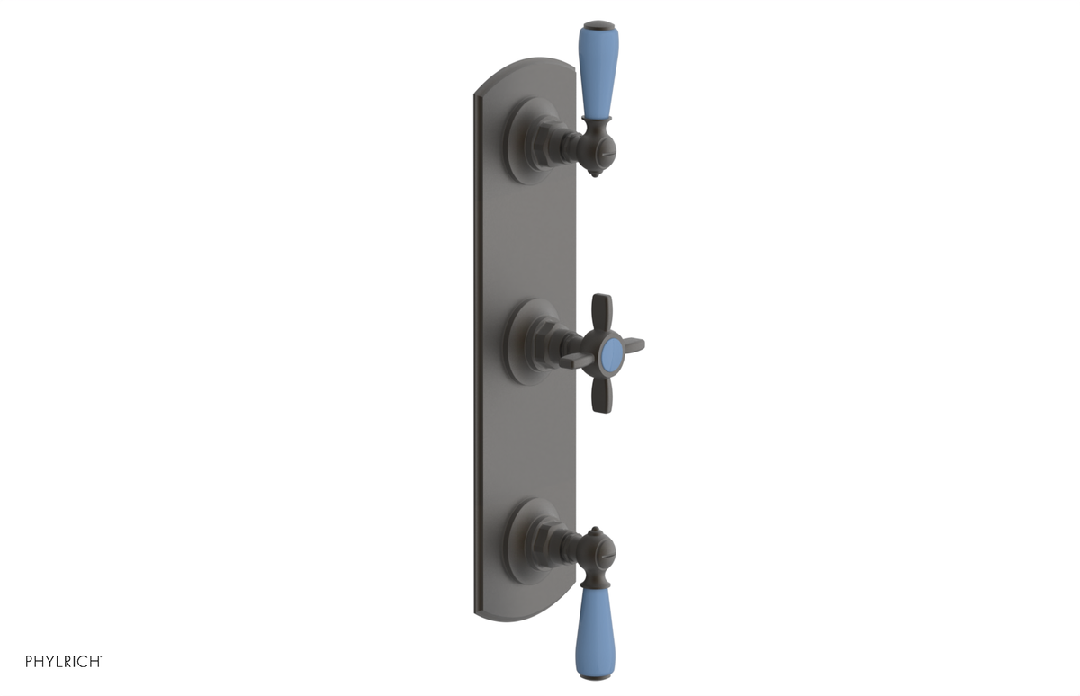JAMESTOWN - Thermostatic Valve with Two Volume Control with "Light Blue" Accents 4-740