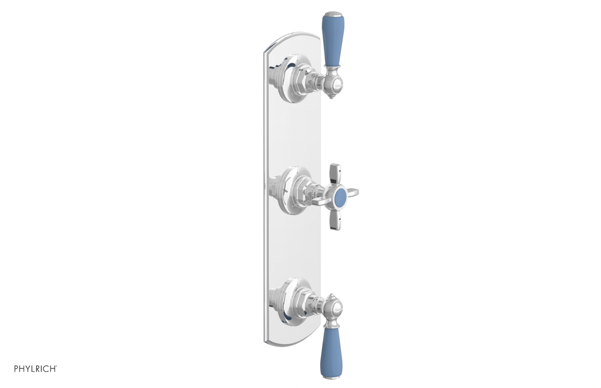 JAMESTOWN - Thermostatic Valve with Two Volume Control with "Light Blue" Accents 4-740