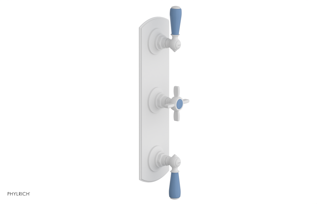 JAMESTOWN - Thermostatic Valve with Two Volume Control with "Light Blue" Accents 4-740