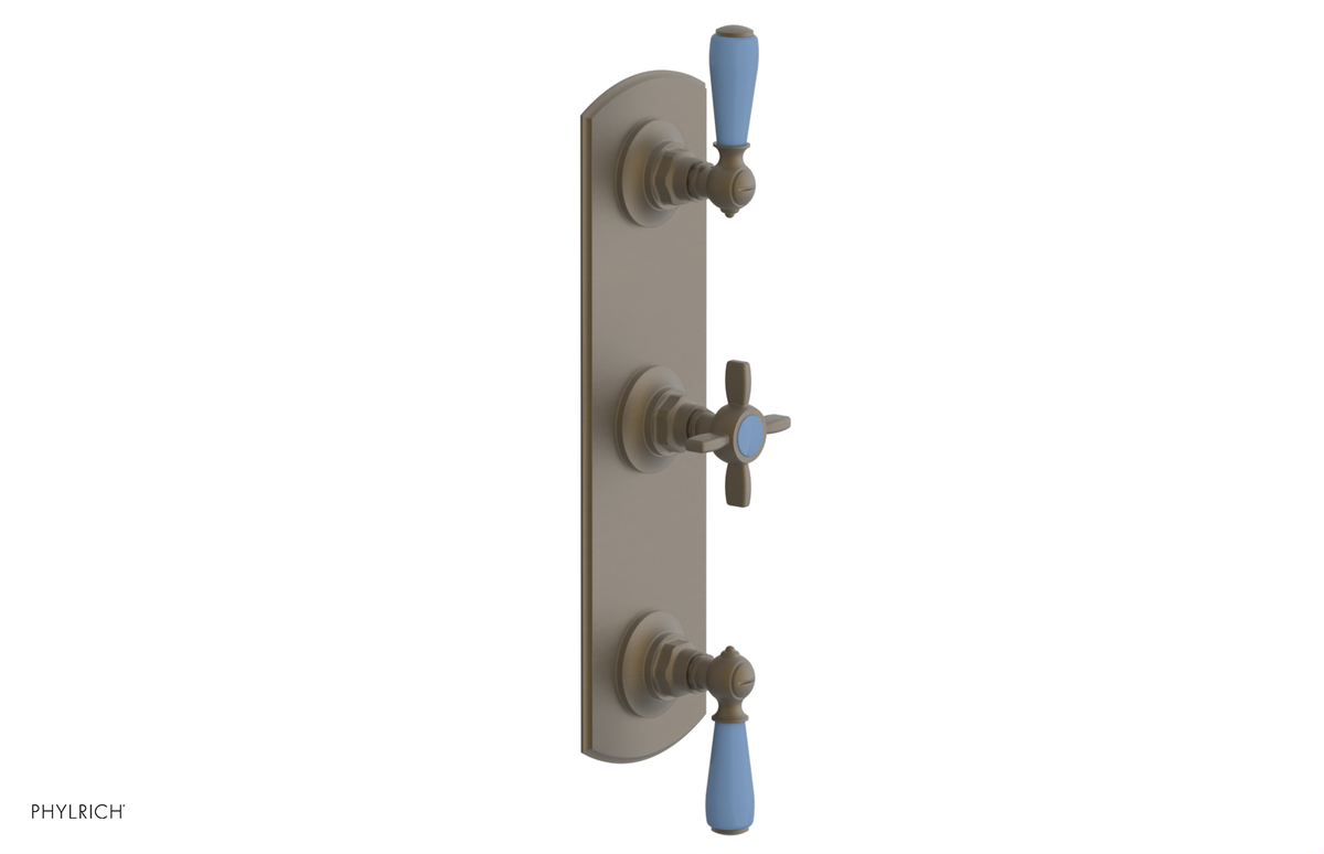 JAMESTOWN - Thermostatic Valve with Two Volume Control with "Light Blue" Accents 4-740