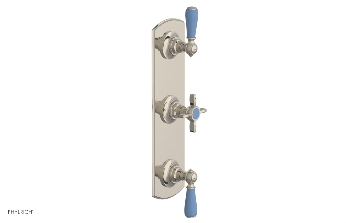JAMESTOWN - Thermostatic Valve with Two Volume Control with "Light Blue" Accents 4-740
