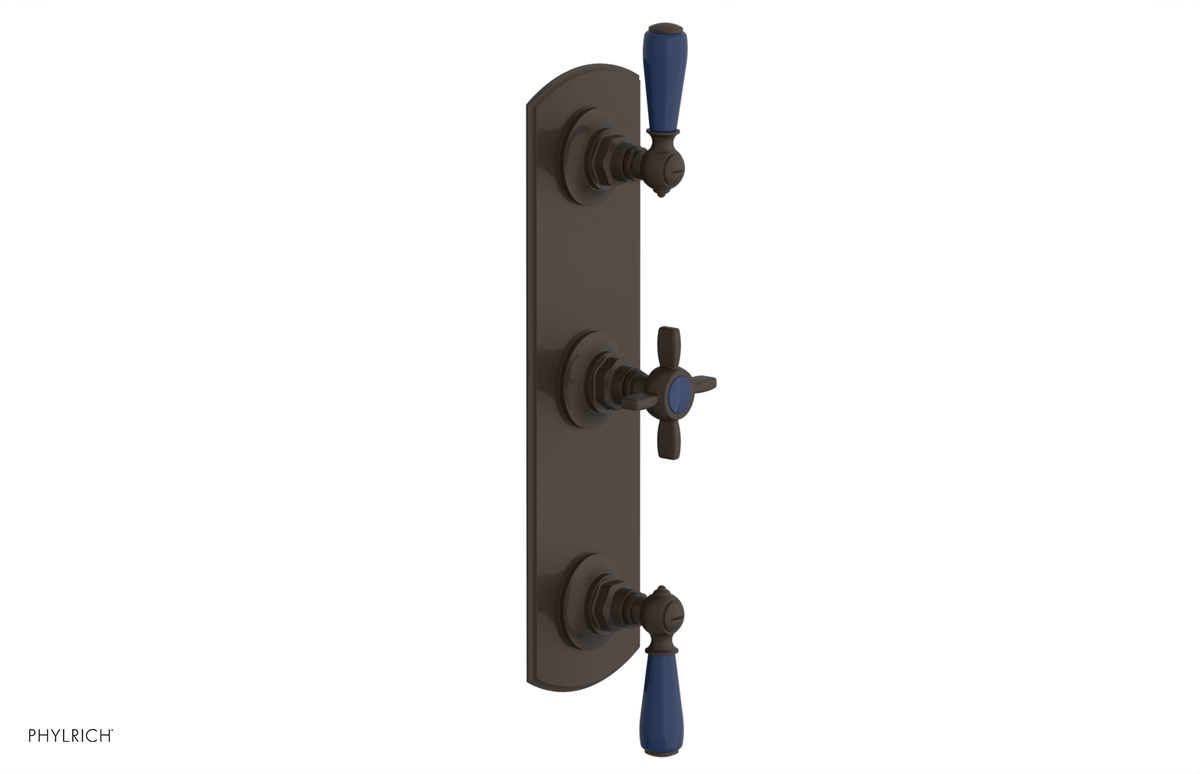 JAMESTOWN - Thermostatic Valve with Two Volume Control with "Navy Blue" Accents 4-740