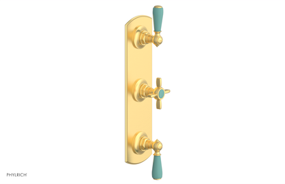 JAMESTOWN - Thermostatic Valve with Two Volume Control with "Turqoise" Accents 4-740