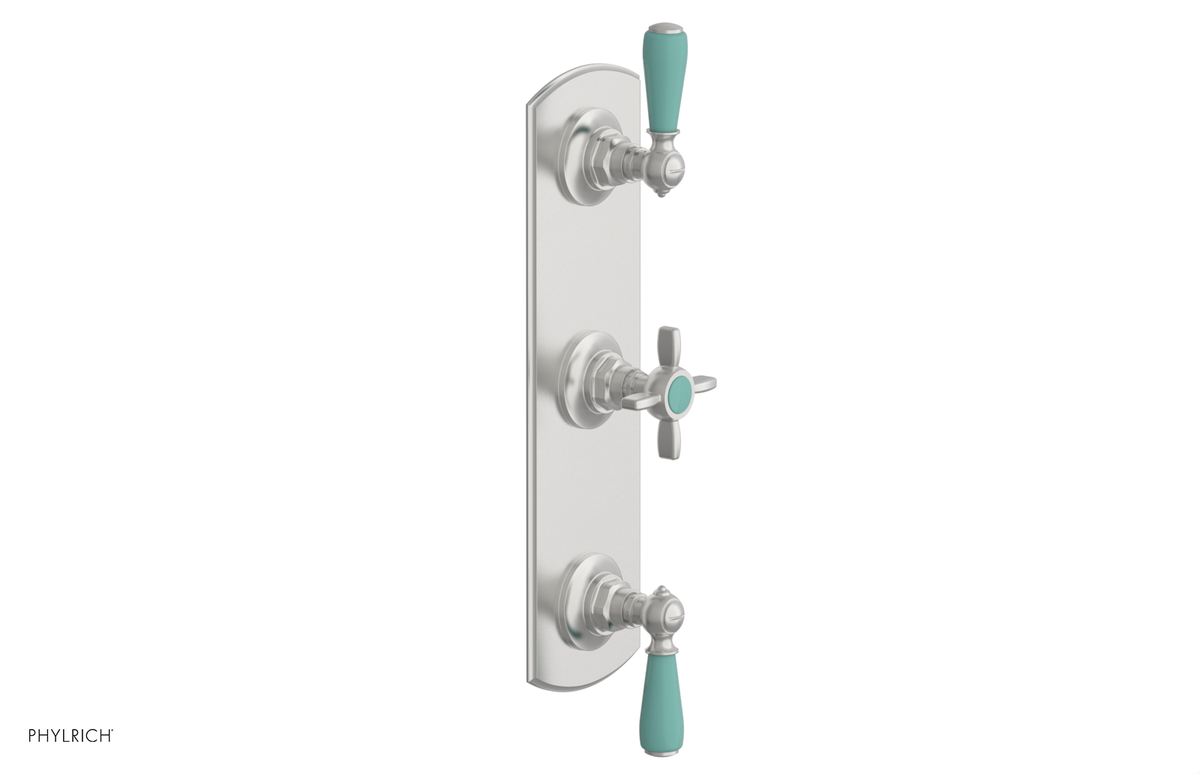 JAMESTOWN - Thermostatic Valve with Two Volume Control with "Turqoise" Accents 4-740