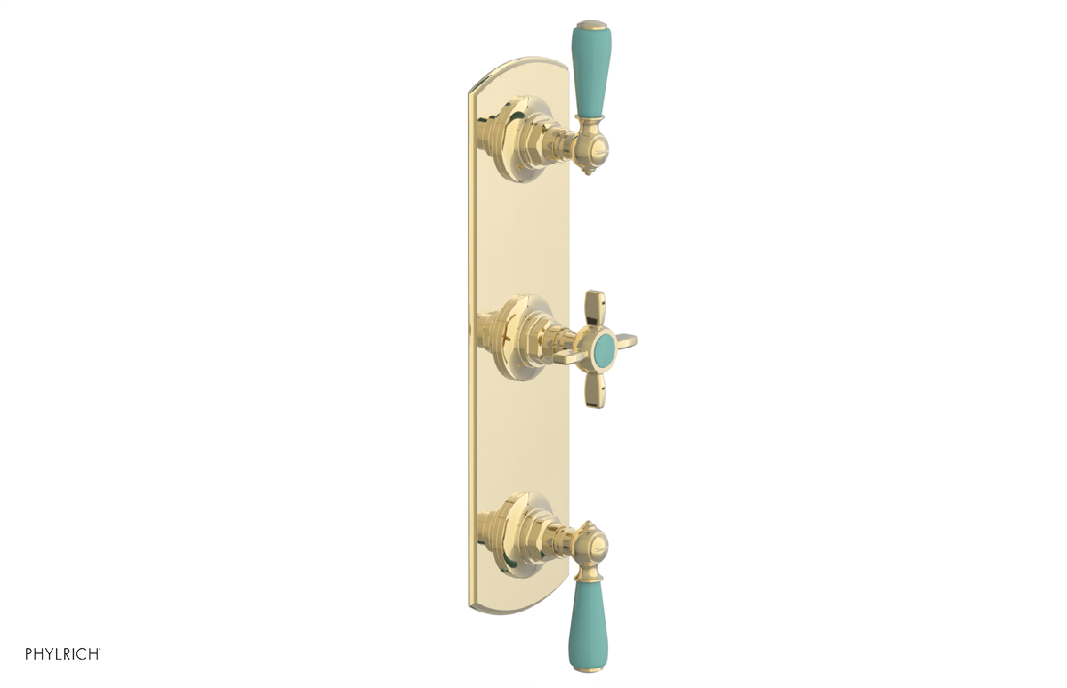 JAMESTOWN - Thermostatic Valve with Two Volume Control with "Turqoise" Accents 4-740