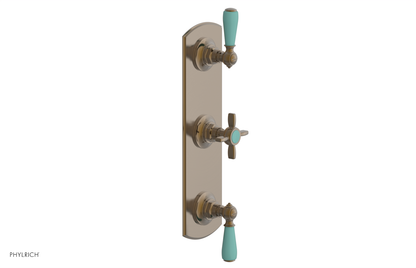 JAMESTOWN - Thermostatic Valve with Two Volume Control with "Turqoise" Accents 4-740