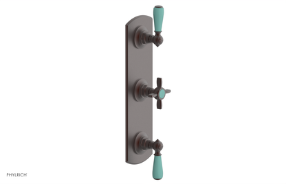 JAMESTOWN - Thermostatic Valve with Two Volume Control with "Turqoise" Accents 4-740