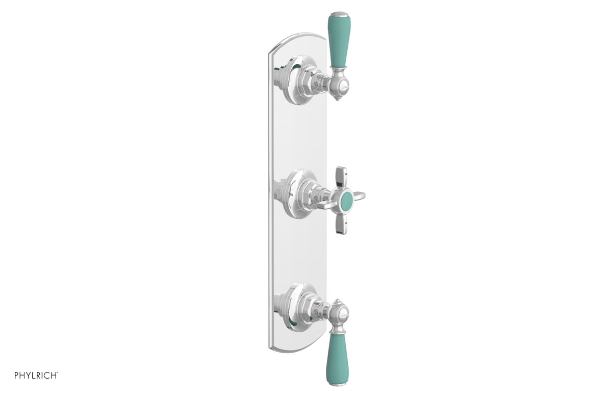 JAMESTOWN - Thermostatic Valve with Two Volume Control with "Turqoise" Accents 4-740