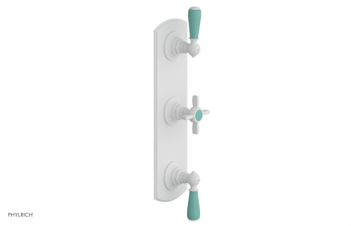 JAMESTOWN - Thermostatic Valve with Two Volume Control with "Turqoise" Accents 4-740