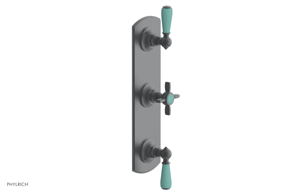 JAMESTOWN - Thermostatic Valve with Two Volume Control with "Turqoise" Accents 4-740