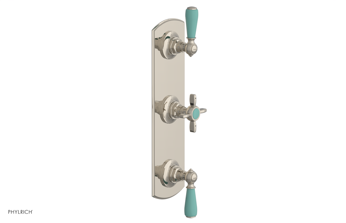 JAMESTOWN - Thermostatic Valve with Two Volume Control with "Turqoise" Accents 4-740