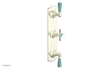 JAMESTOWN - Thermostatic Valve with Two Volume Control with "Turqoise" Accents 4-740