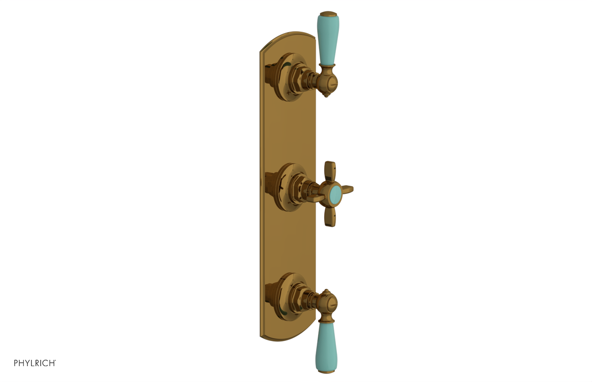 JAMESTOWN - Thermostatic Valve with Two Volume Control with "Turqoise" Accents 4-740