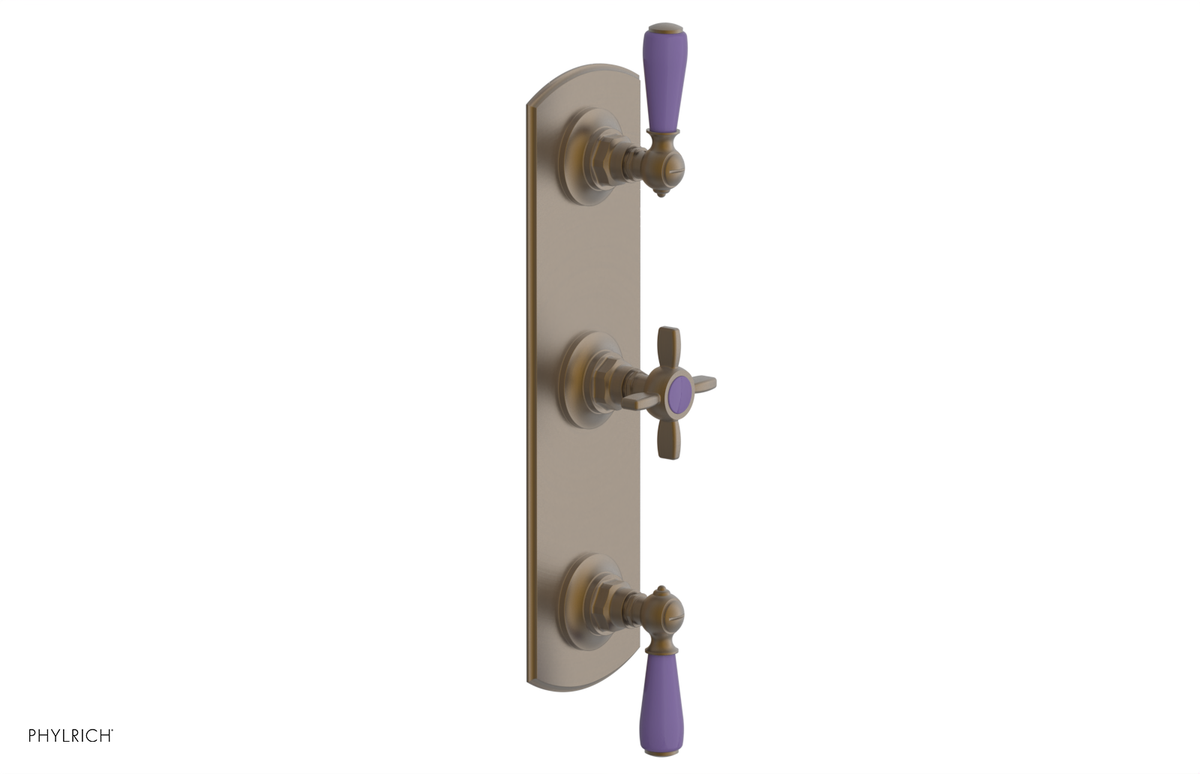 JAMESTOWN - Thermostatic Valve with Two Volume Control with "Purple" Accents 4-740