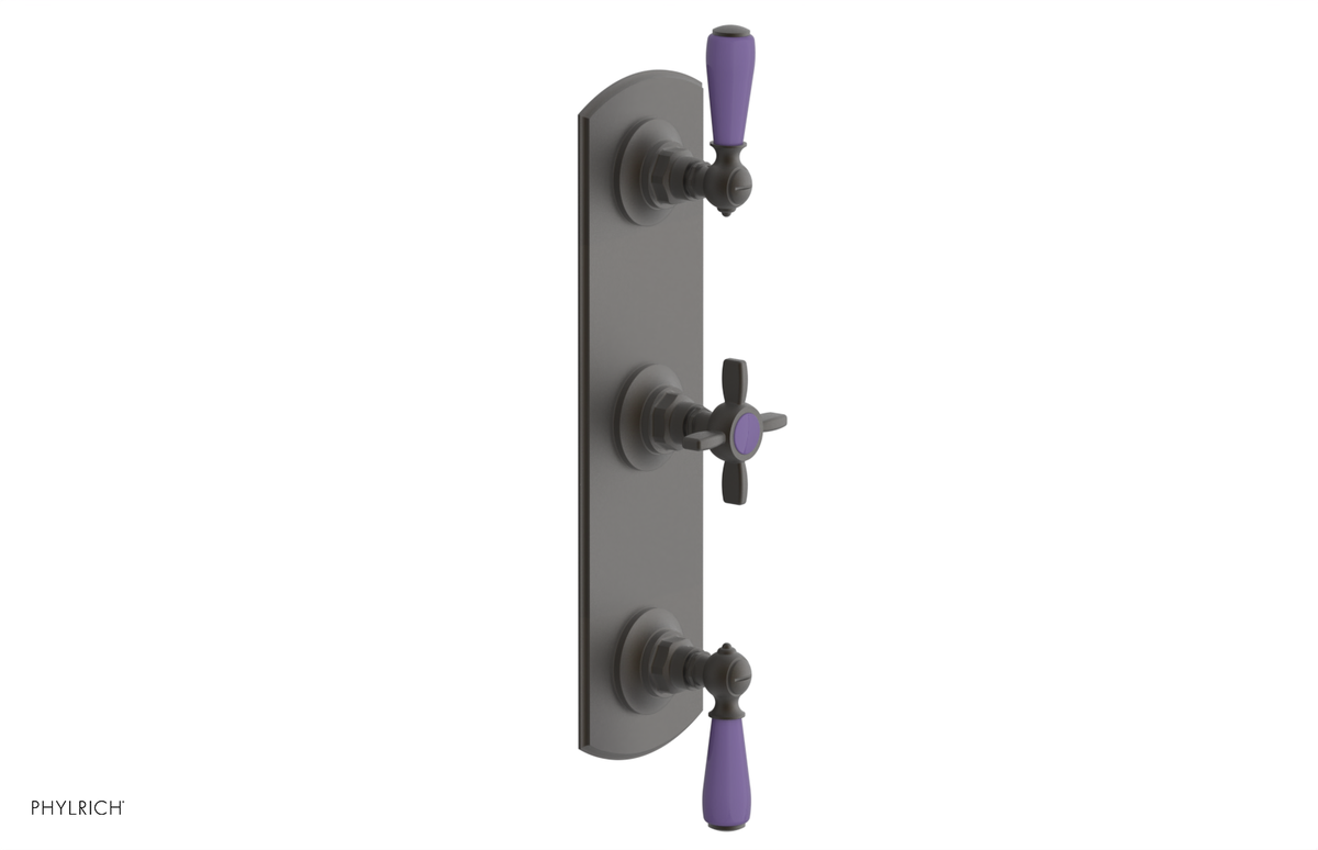 JAMESTOWN - Thermostatic Valve with Two Volume Control with "Purple" Accents 4-740