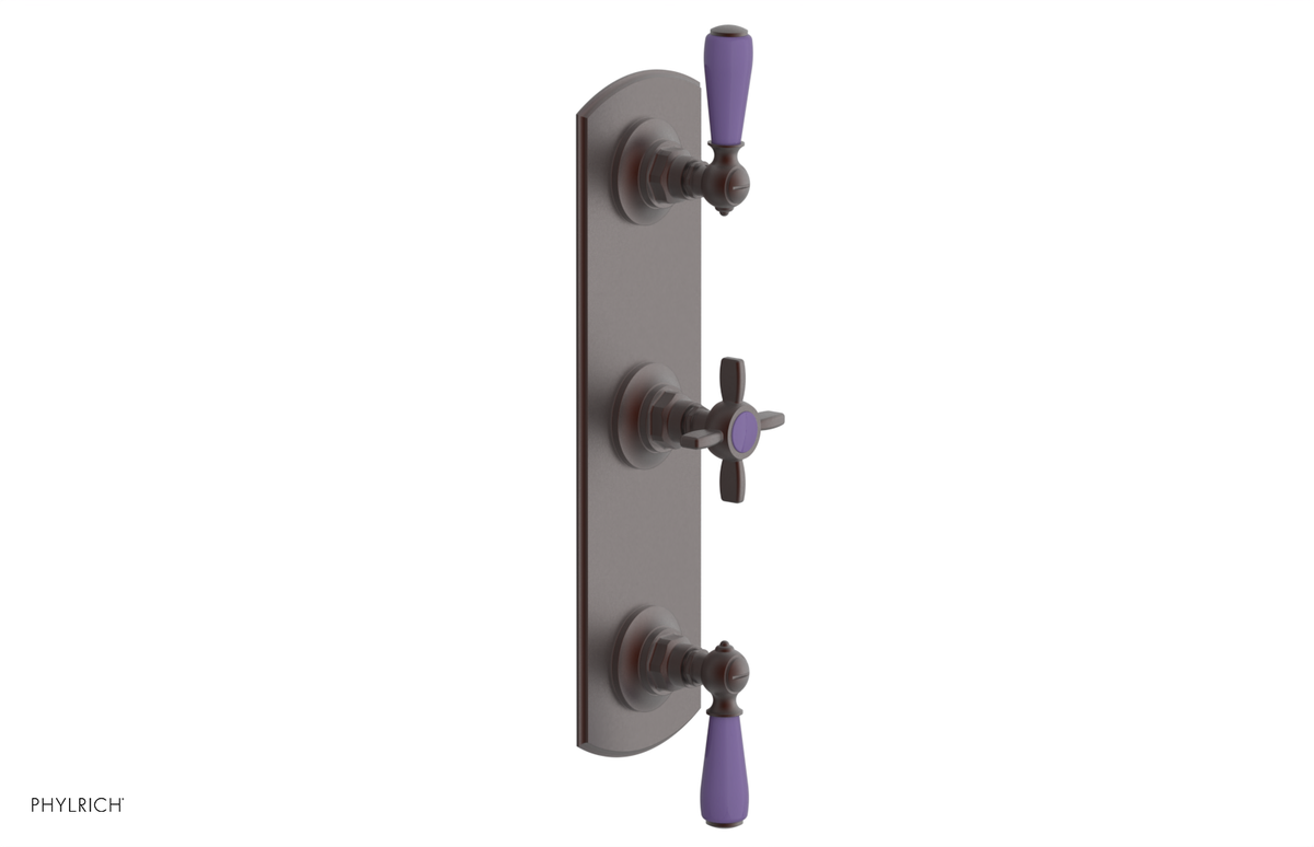 JAMESTOWN - Thermostatic Valve with Two Volume Control with "Purple" Accents 4-740