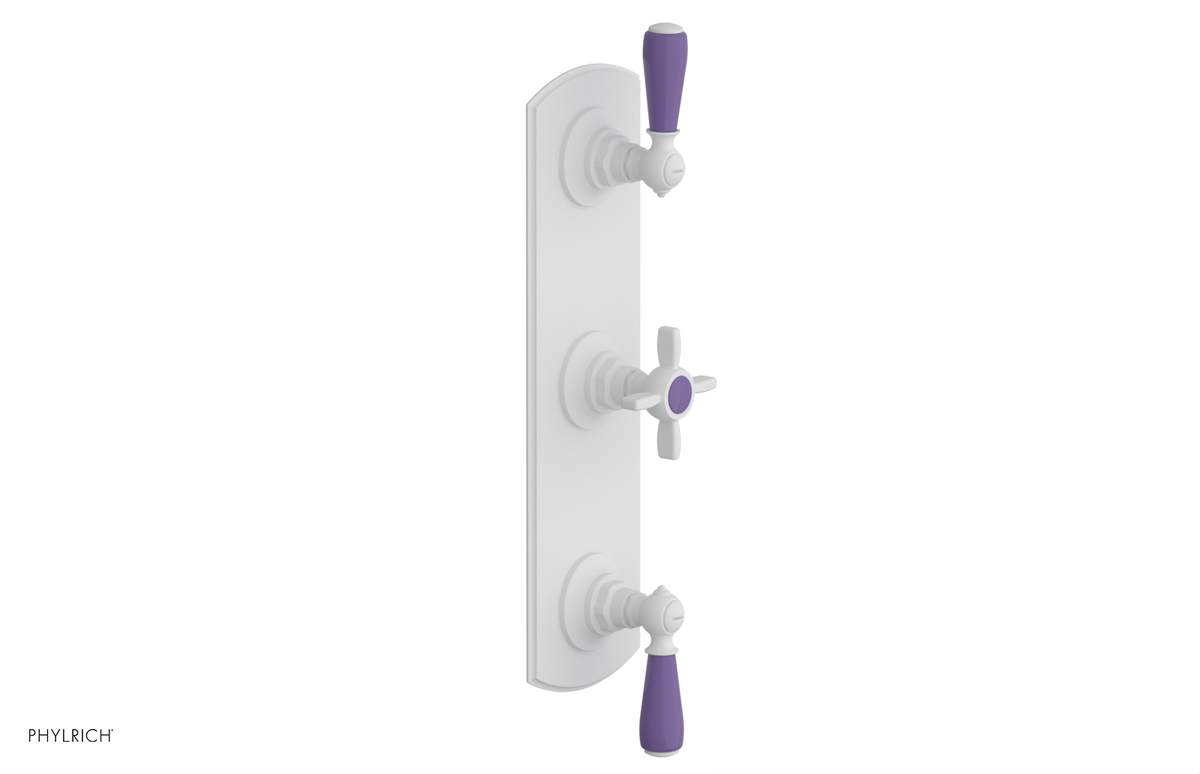 JAMESTOWN - Thermostatic Valve with Two Volume Control with "Purple" Accents 4-740