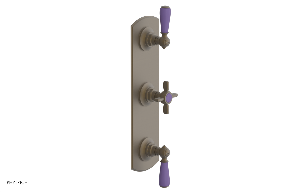 JAMESTOWN - Thermostatic Valve with Two Volume Control with "Purple" Accents 4-740