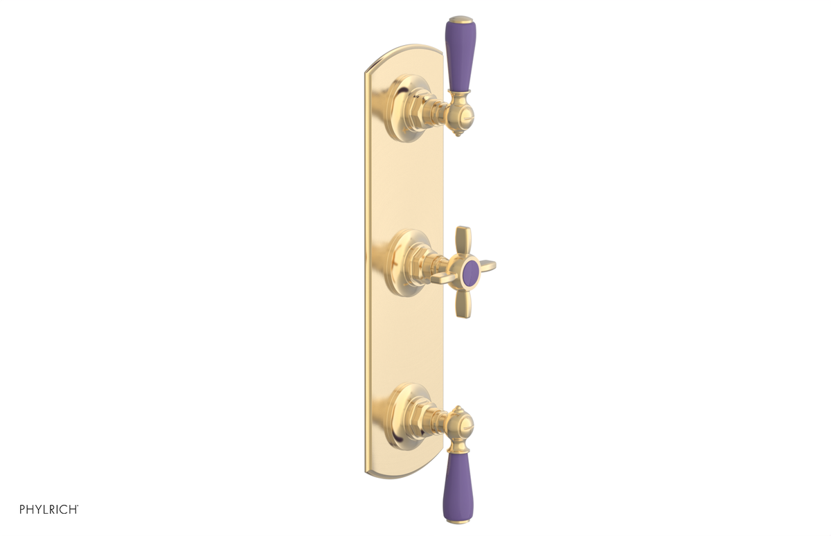JAMESTOWN - Thermostatic Valve with Two Volume Control with "Purple" Accents 4-740