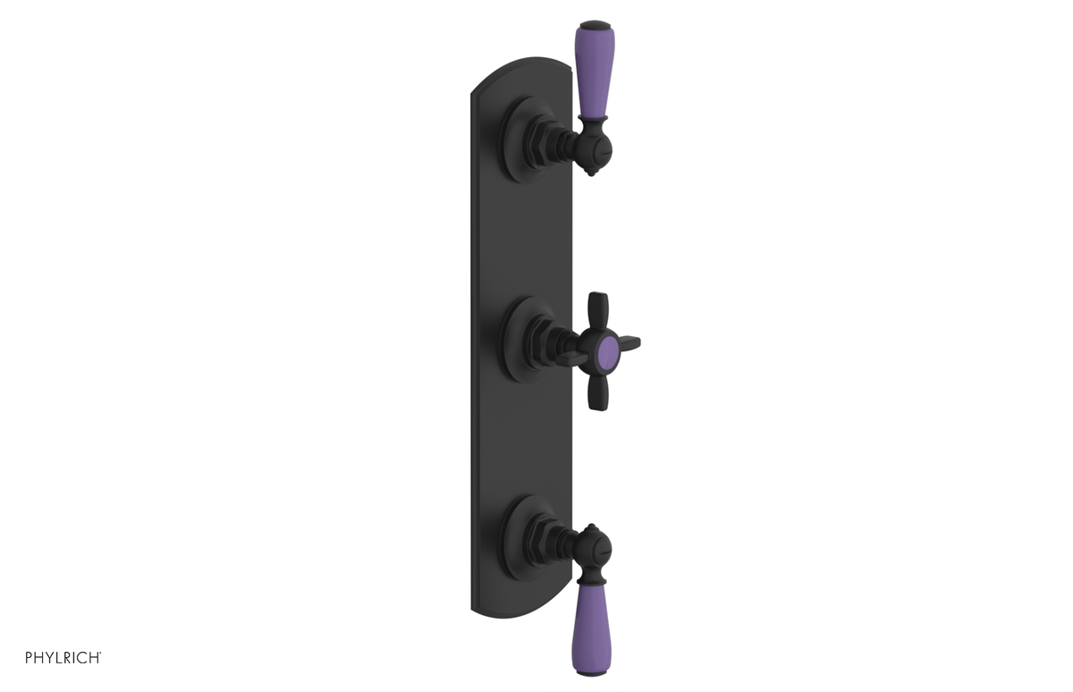 JAMESTOWN - Thermostatic Valve with Two Volume Control with "Purple" Accents 4-740