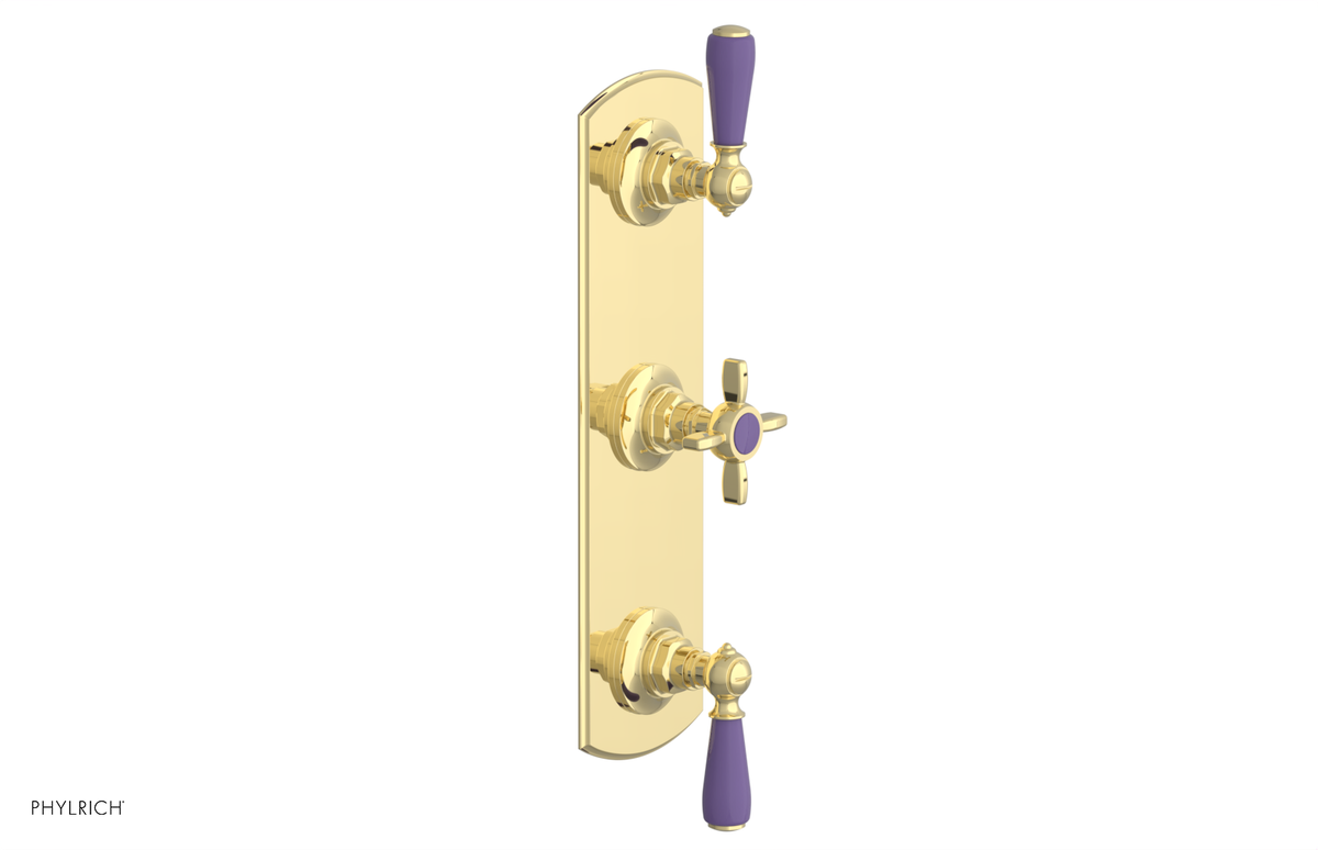 JAMESTOWN - Thermostatic Valve with Two Volume Control with "Purple" Accents 4-740