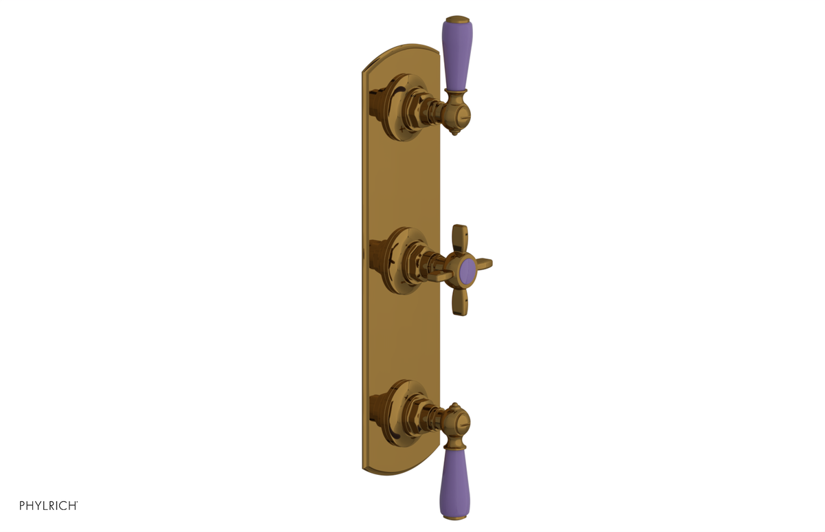 JAMESTOWN - Thermostatic Valve with Two Volume Control with "Purple" Accents 4-740