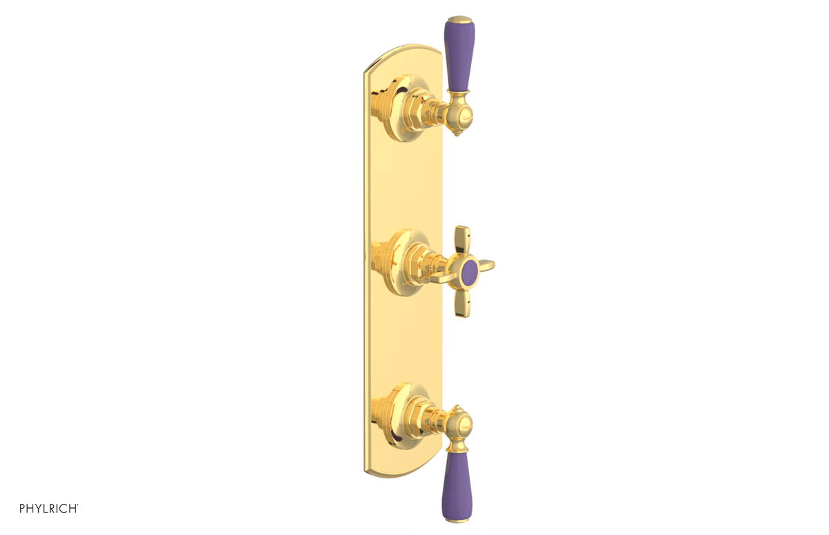 JAMESTOWN - Thermostatic Valve with Two Volume Control with "Purple" Accents 4-740