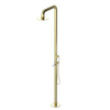 Rubinet Pressure Balance Outdoor Shower with Hand Held Shower & 10" Shower Head - 304 Stainless Steel Gold
