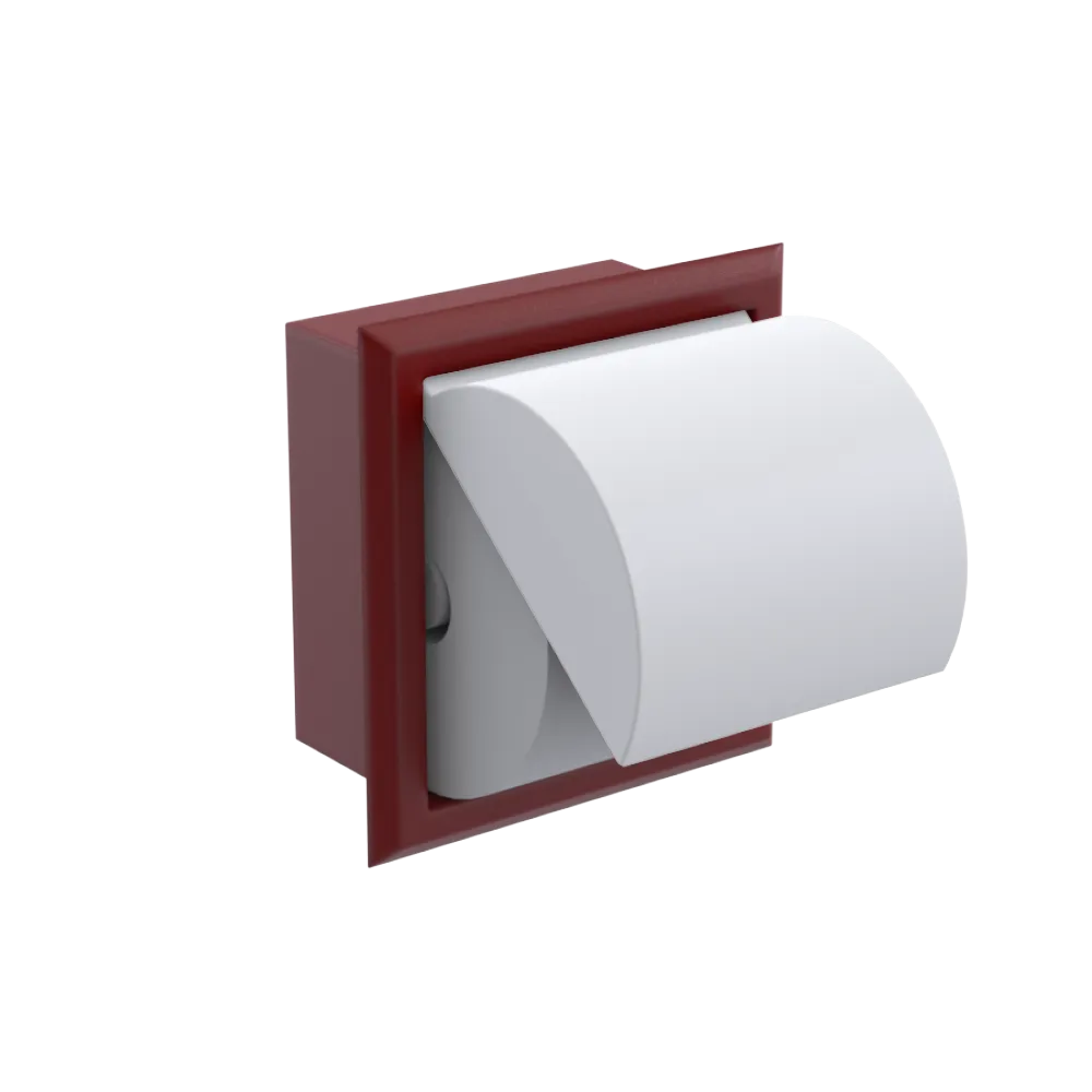 Rubinet RECESSED TOILET PAPER HOLDER Maroon