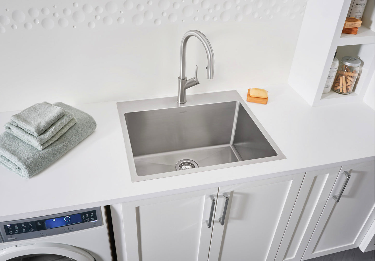 Blanco  Quatrus 24" x 22" R15 Laundry Stainless Steel Kitchen Sinks