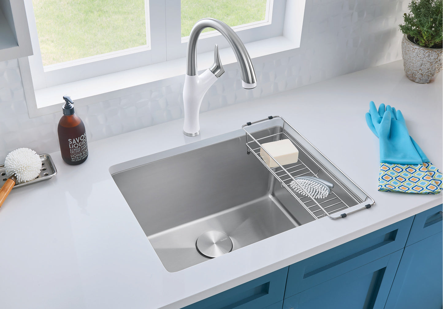 Blanco  Quatrus 24" x 22" R15 Laundry Stainless Steel Kitchen Sinks
