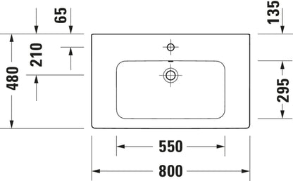 Duravit D-code Washbasin Bathroom Sink – washbasin_23998000002
