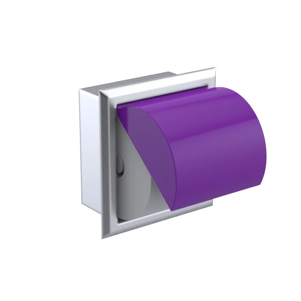 Rubinet RECESSED TOILET PAPER HOLDER Satin Chrome