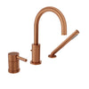 Baril 3-piece tub filler with hand shower