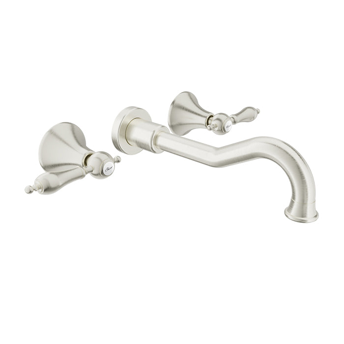 Baril Two handles wall-mounted lavatory faucet, drain not included