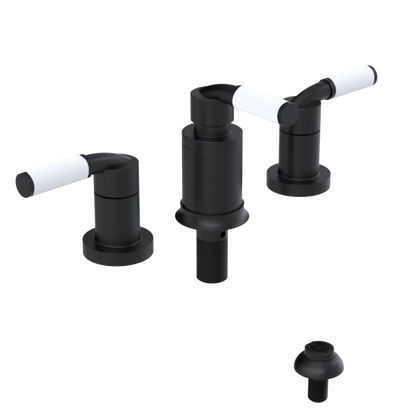 Rubinet Bidet Fitting with Spray, Diverter, and Vacuum Breaker (less drain) Matt Black