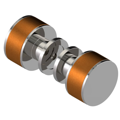 Rubinet Shower Door Knob (set) Polished Nickel