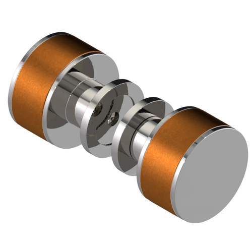 Rubinet Shower Door Knob (set) Polished Nickel